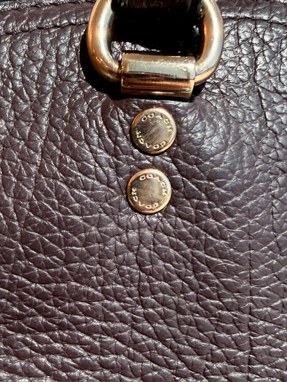 Coach Dark Brown/Burgundy Leather & Suede Satchel + Coordinating Wristlet - Picture 12 of 14